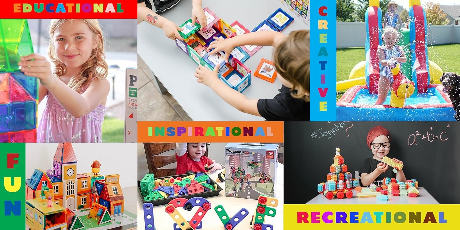 PicassoTiles PicassoTiles | Child-Safe Magnetic Tile Craft – Interlocking Translucent Magnetic Tiles,For Home, Preschool & Holiday Gifting - PicassoTiles Official Store